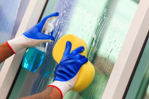 Bathroom deep clean during move out cleaning in E14