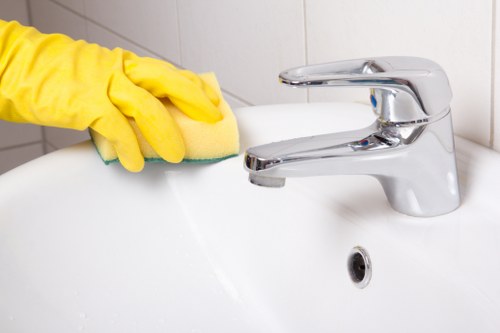 Local cleaners working in an E14 apartment building