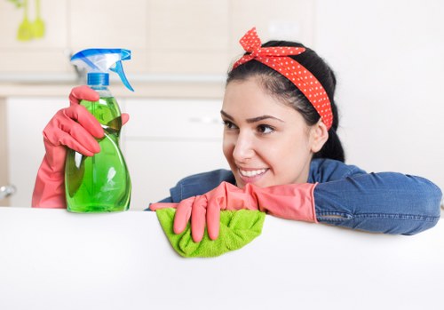 Professional cleaning for retail and workspace interiors in E14